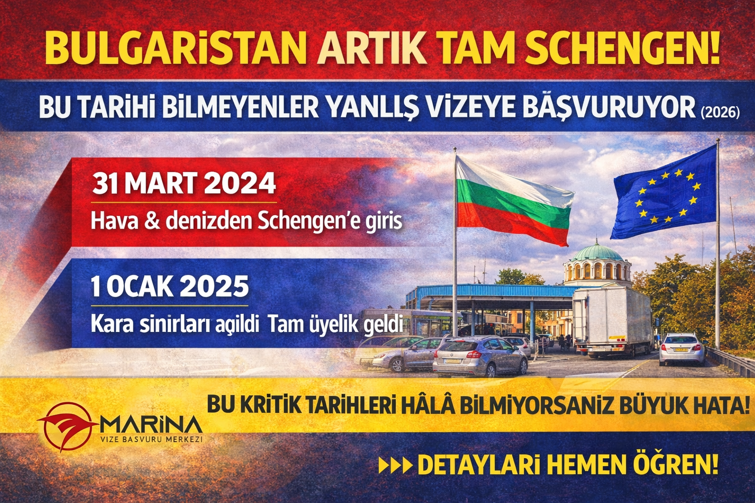 Bulgaristan Artık Tam Schengen! Bu Tarihi Bilmeyenler Hâlâ Yanlış Vizeye Başvuruyor (2026)