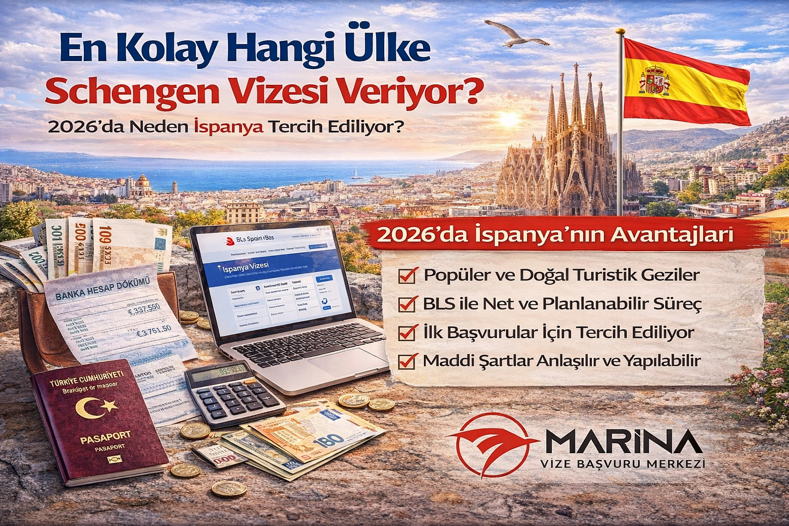 En kolay Schengen vizesi hangi ülke veriyor? 2026’da neden birçok başvuru sahibi İspanya’yı tercih ediyor öğrenin, başvurunuzu doğru planlayın.