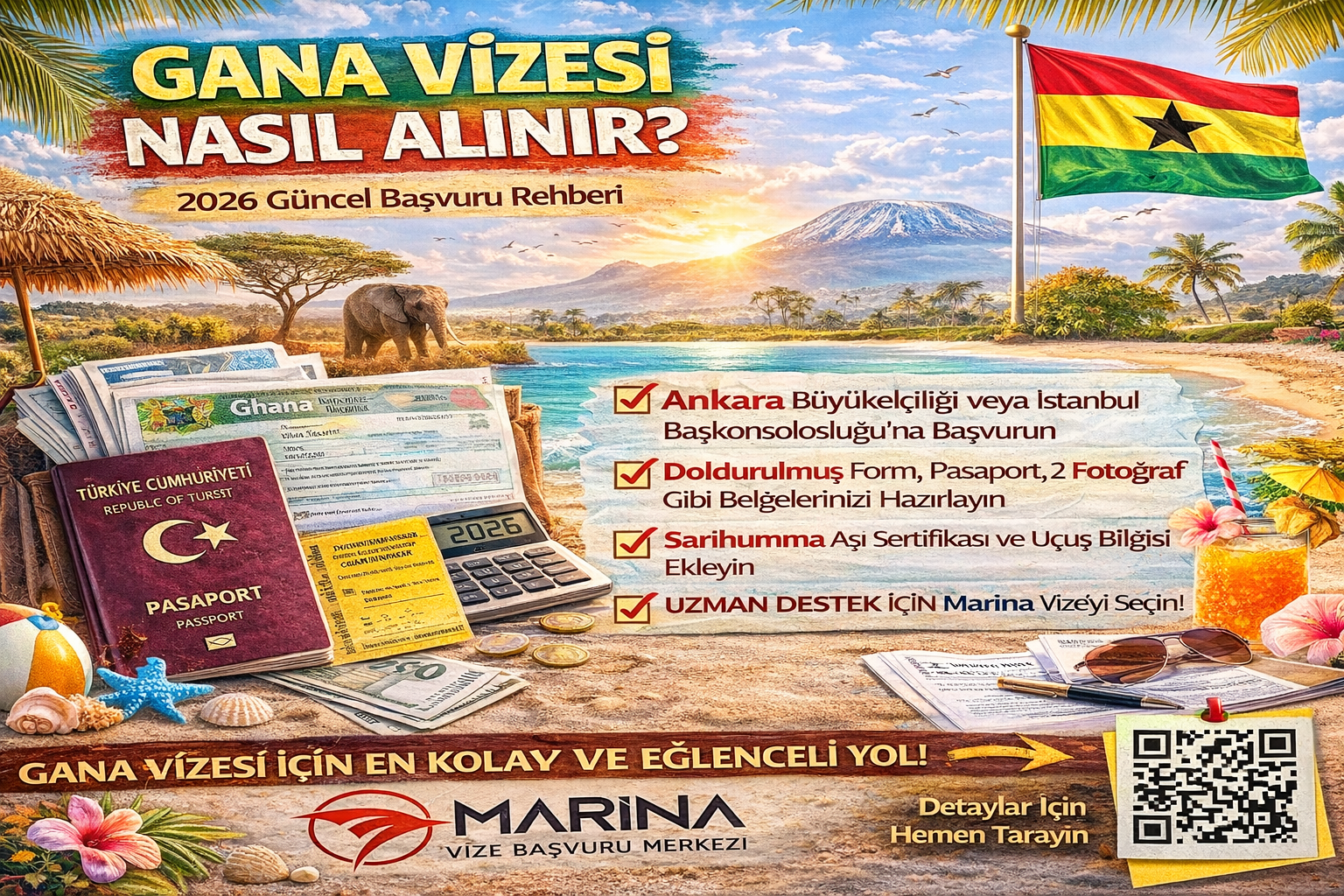 Gana Vizesi Nasıl Alınır? 2026 Güncel Başvuru Şartları ve Adım Adım Süreç