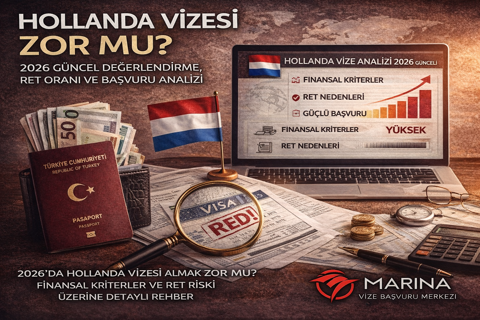 Hollanda Schengen vizesi 2026 zorluk analizi ret oranı finansal kriterler ve başvuru değerlendirme süreci