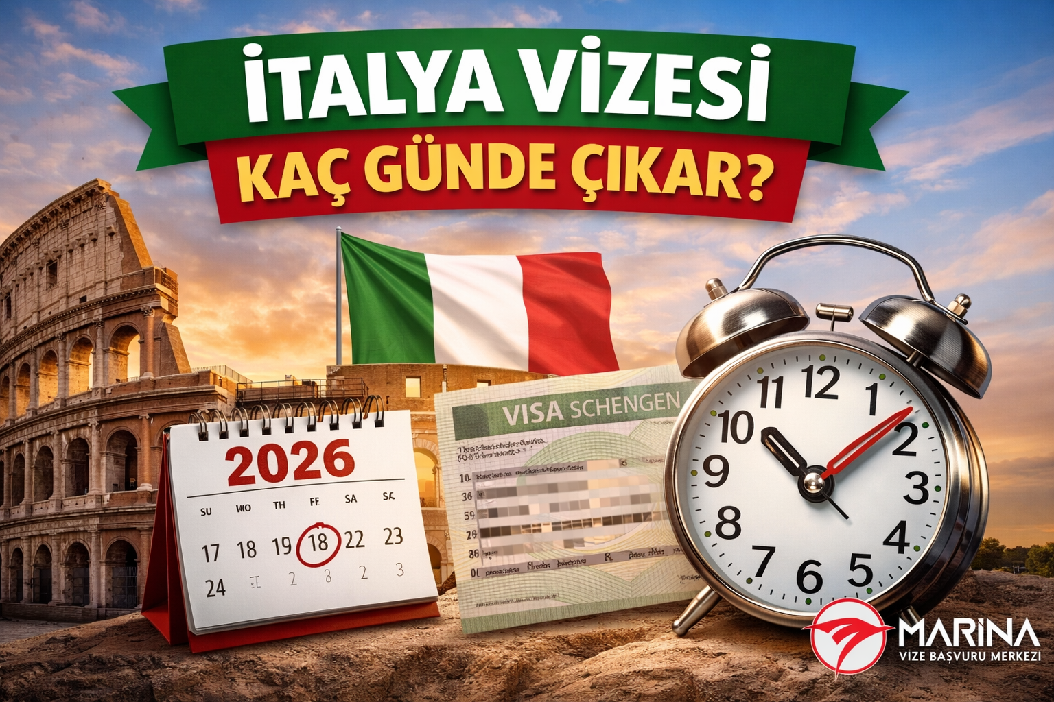İTALYA VİZESİ KAÇ GÜNDE ÇIKAR? 2026 GÜNCEL İŞLEM SÜRELERİ