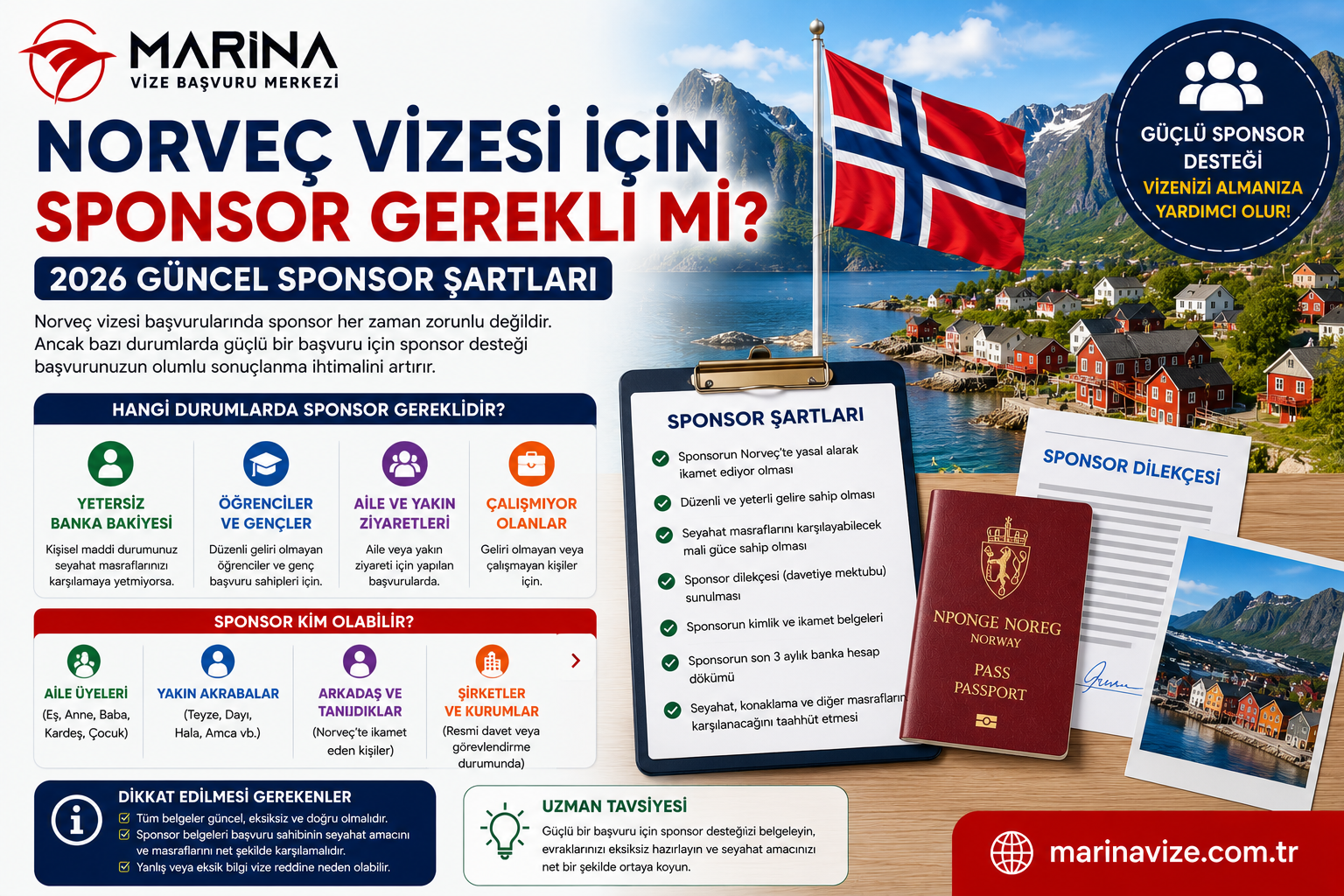 Norveç Vizesi İçin Sponsor Gerekli mi? 2026 Güncel Sponsor Şartları