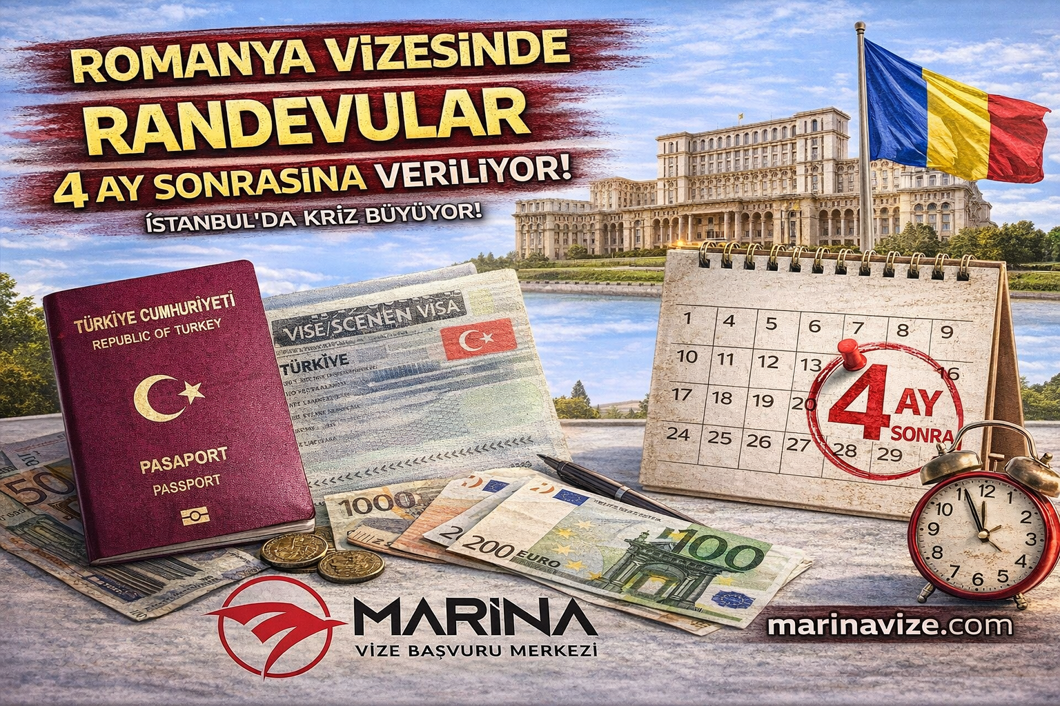 Romanya Vize Krizi Patladı! İstanbul’da Randevular 4 Ay Sonrasına Veriliyor