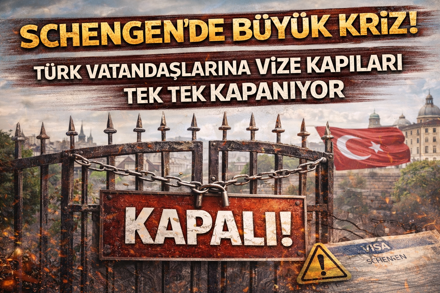 Schengen’de Büyük Kriz! Türk Vatandaşlarına Vize Kapıları Tek Tek Kapanıyor