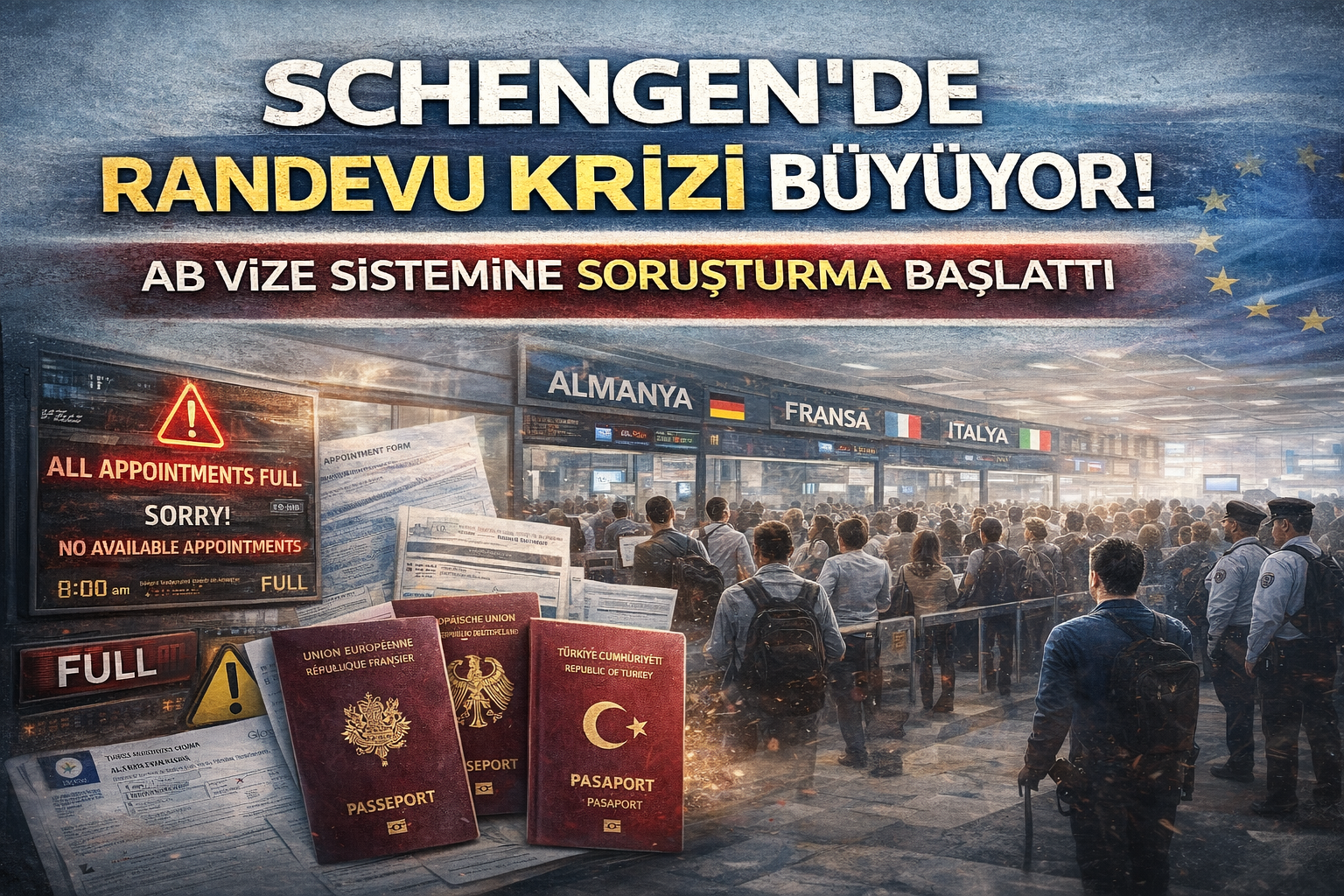 Schengen’de Randevu Krizi Büyüyor! AB Vize Sistemine Soruşturma Başlattı