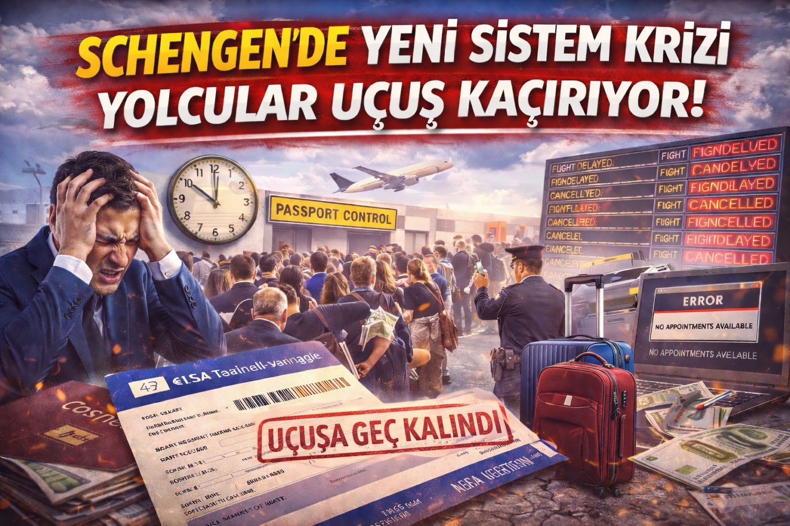 Schengen’de Yeni Sistem Krizi: Havalimanlarında Yoğunluk, Yolcular Uçuş Kaçırıyor