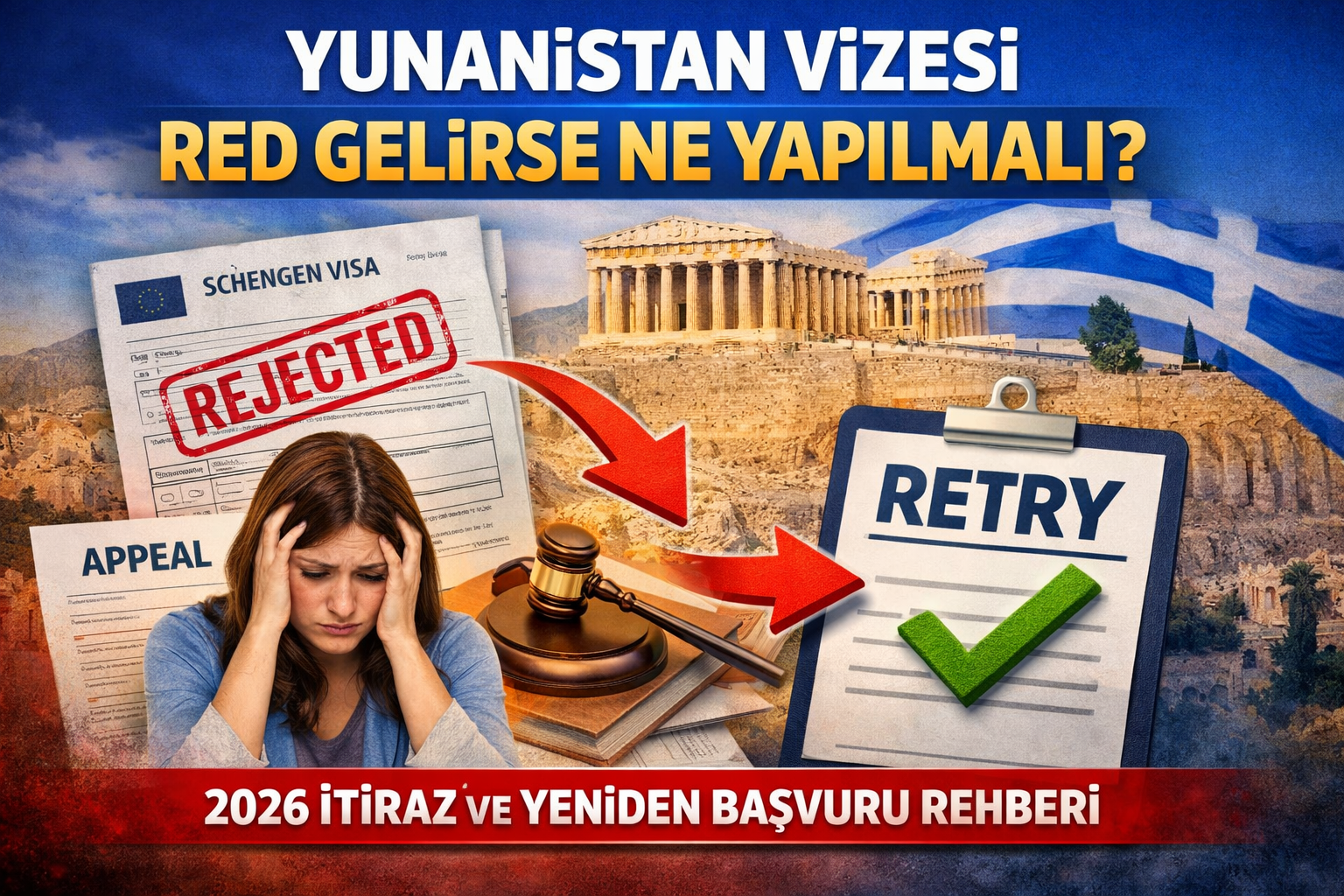 YUNANİSTAN VİZESİ RED GELİRSE NE YAPILMALI? 2026 İTİRAZ VE YENİDEN BAŞVURU REHBERİ